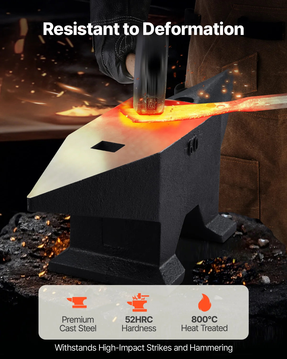 Blacksmith Anvil 132 lb – Forged Steel Single Horn Anvil – image 2