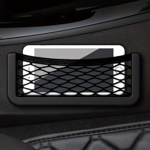 3-Pack Adhesive Mesh Pocket Car Organizers