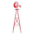 Decorative Garden Windmill 8 Ft, Steel Yard Windmill with Ball Bearing – image 1