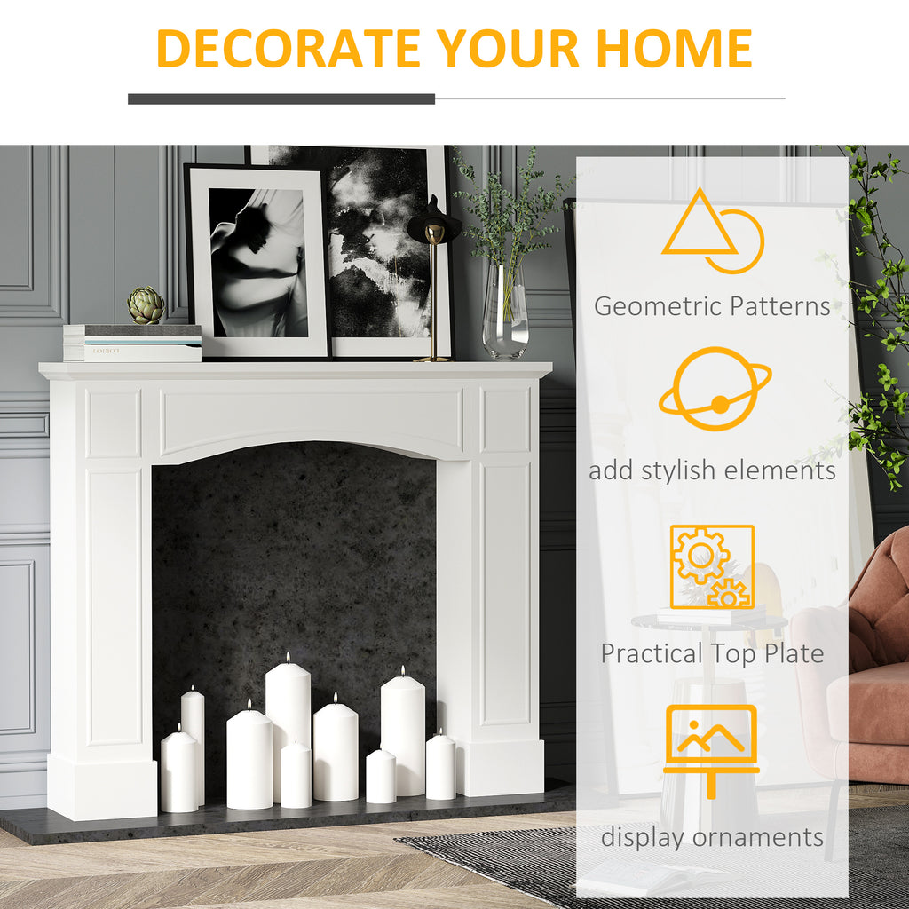 White Faux Fireplace Mantel Surround, 45 Inch – image 4
