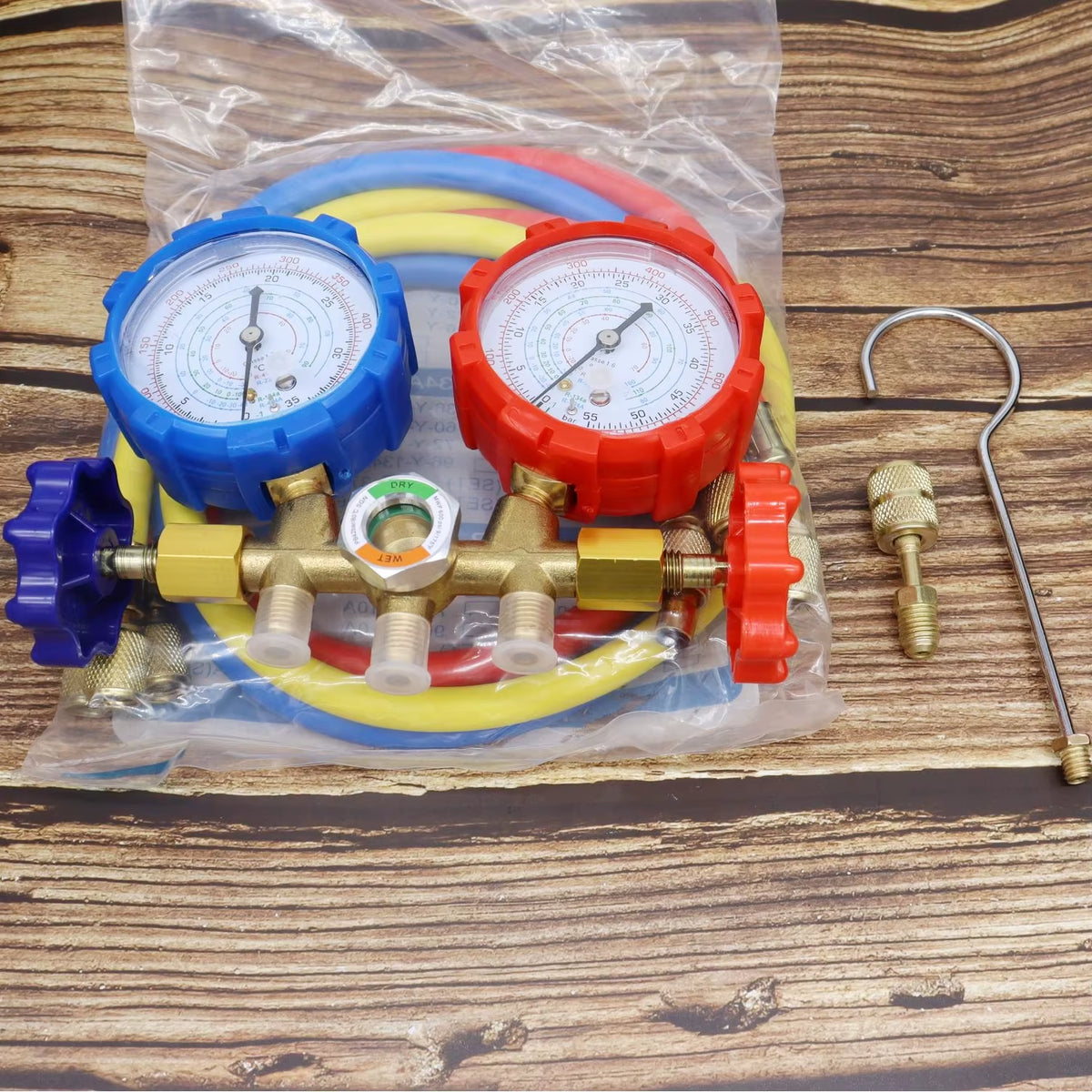 HVAC Refrigerant Manifold Gauge Set, R410A R22 R134A