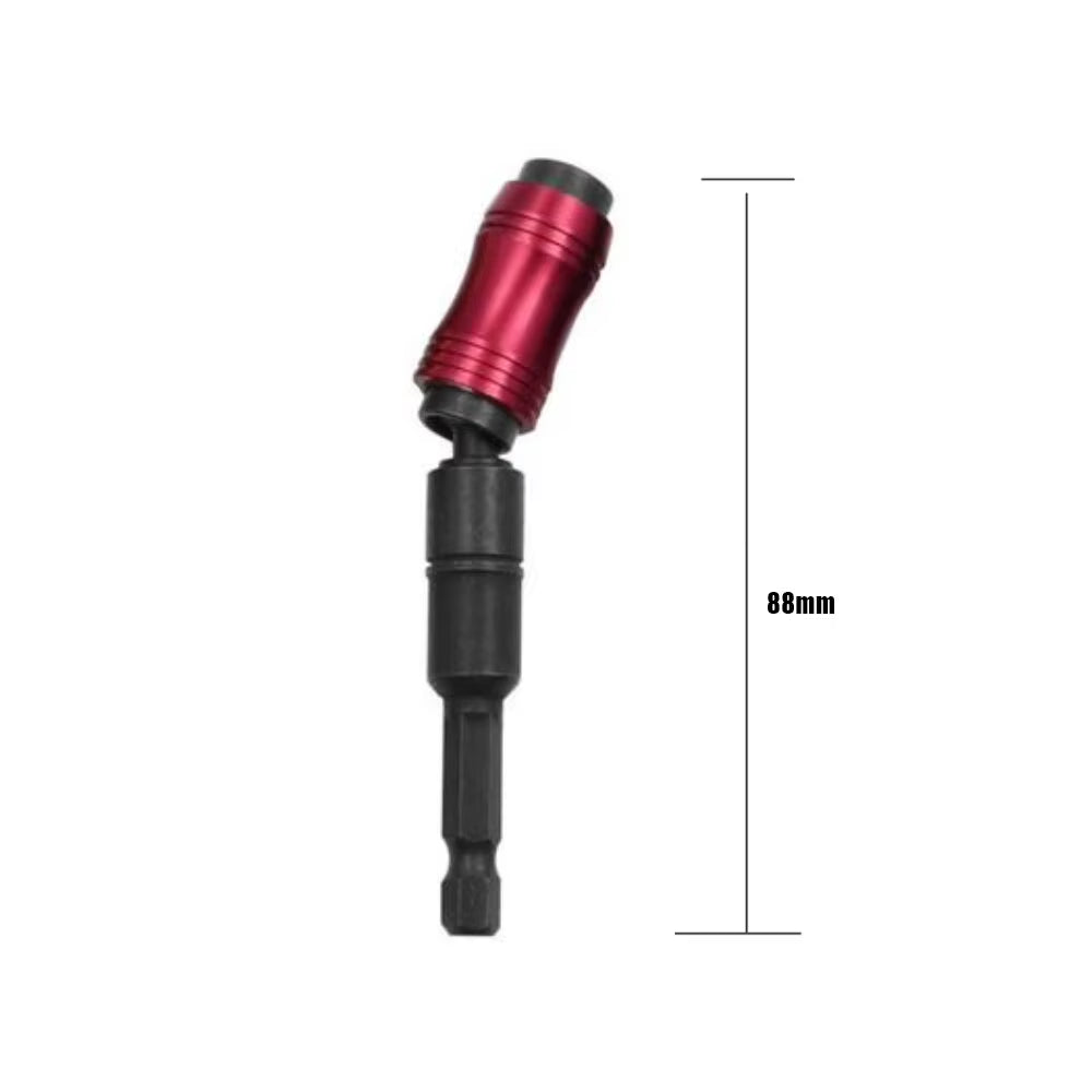 Pivoting Magnetic Bit Holder - 1/4 Inch Hex Quick Release Drill Extension