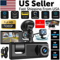 Dual-Lens Car Dash Cam 1080P, Front and Inside, G-Sensor