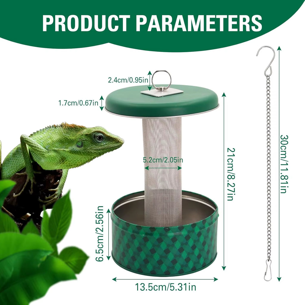 Hanging Reptile Bug Bowl Feeder for Chameleons and Bearded Dragons – image 2