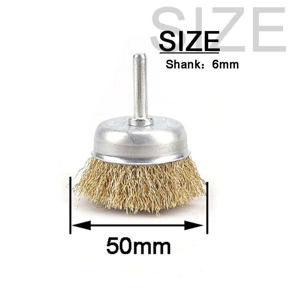Wire Brush Wheel Set – 2 Pack of 3 Drill Cup Brushes – image 17