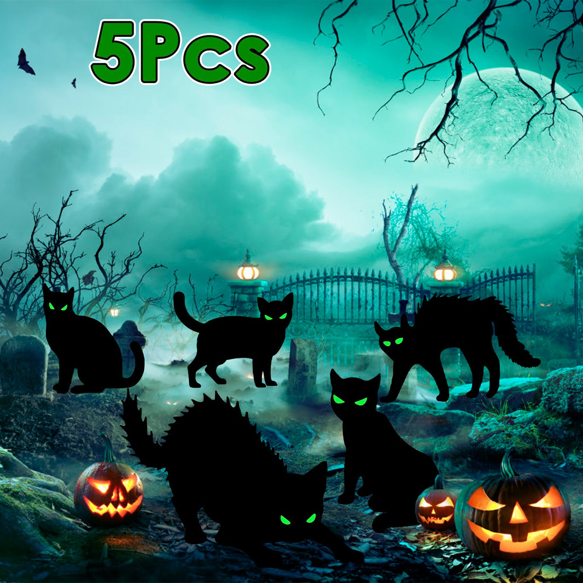 Halloween Yard Signs Glow in the Dark Skeleton Stakes 6 Pack – image 3