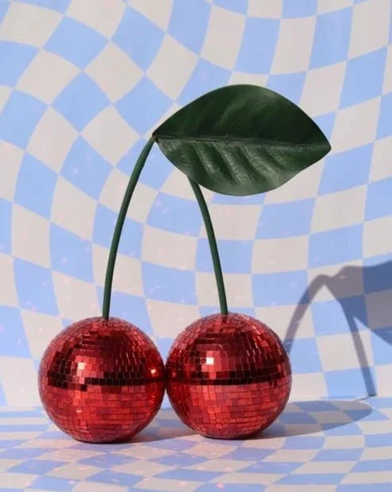 Cherry Disco Ball Decor, Mirrored Tabletop Ornament – image 5