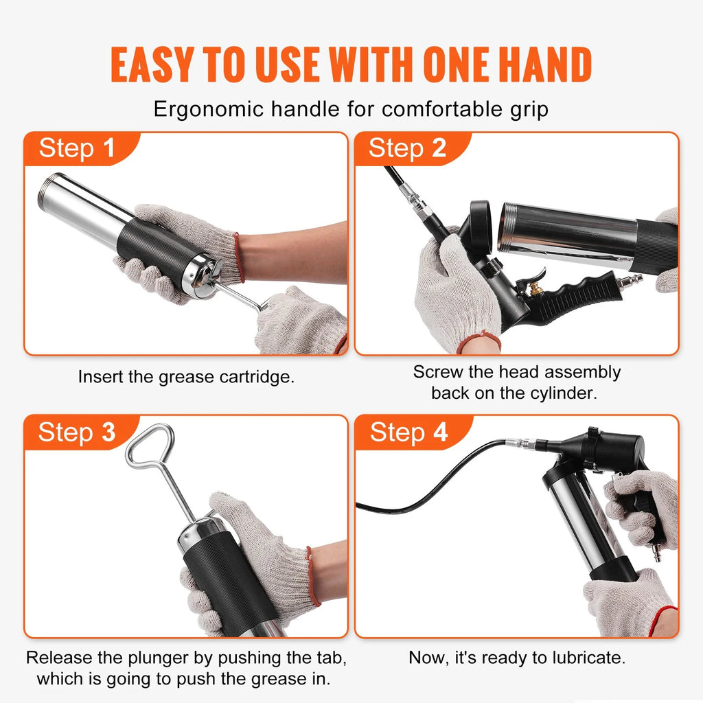 Pneumatic Grease Gun – Heavy Duty Air Grease Gun with 18.5 in Hose – image 6