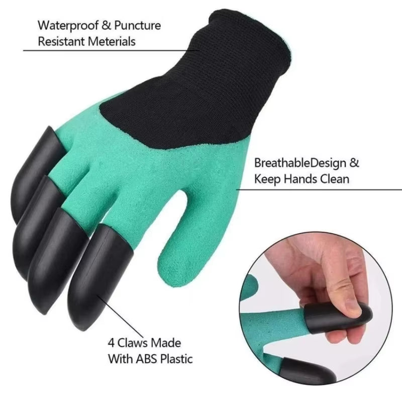 Garden Gloves with Claws - Digging & Planting Work Gloves