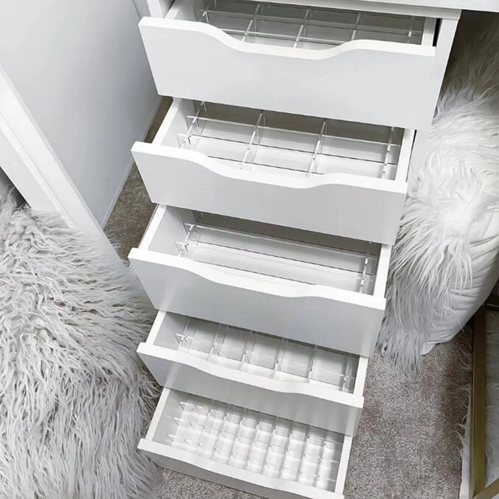Acrylic Drawer Dividers 6 Piece – Clear Drawer Organizer Set – image 4