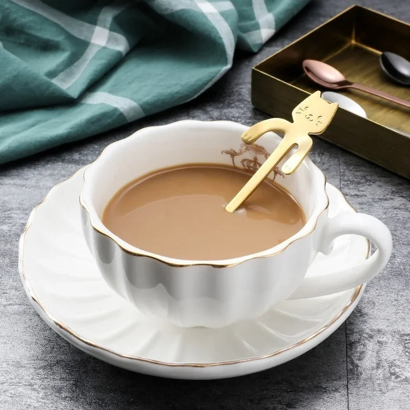 Cat Shaped Coffee Spoons - Stainless Steel Dessert Teaspoons – image 5