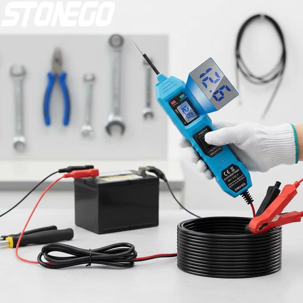 Automotive Power Probe Circuit Tester with LCD, 12V/24V, 14.8 ft Lead – image 2