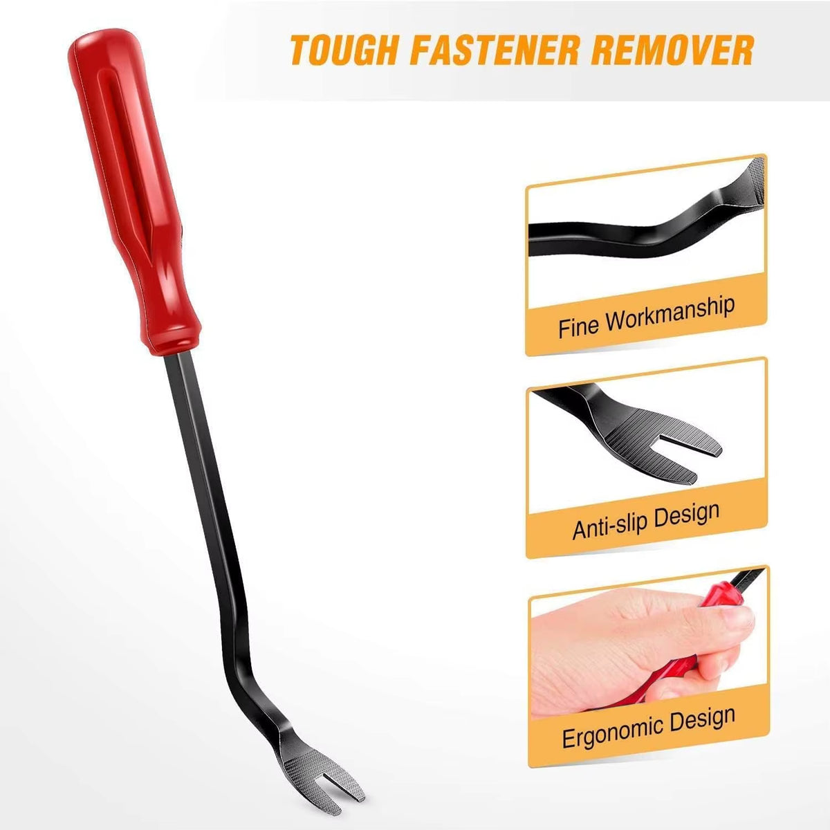 Trim Removal Tool Kit 5-Piece Nylon No-Scratch Pry Set for Car Panels – image 3