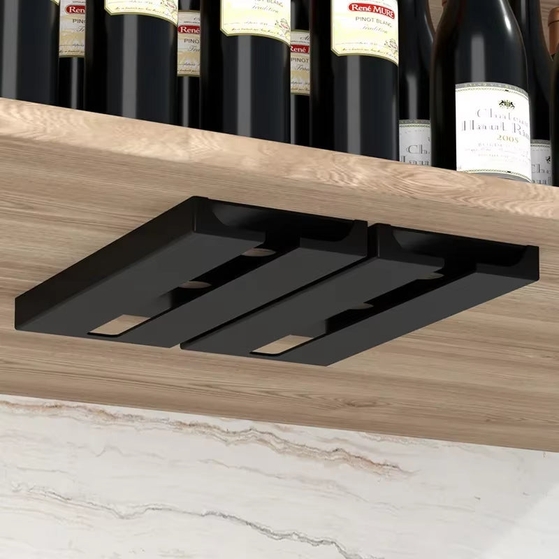 Wine Glass Rack – 2-Pack Under Cabinet Stemware Holder – image 8