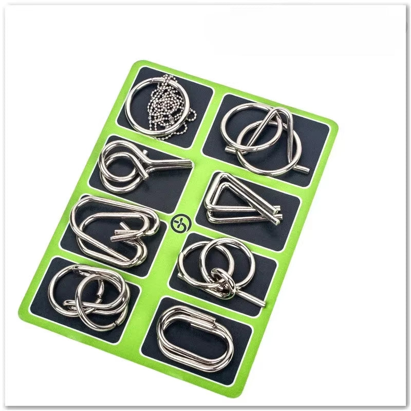 Metal Brain Teaser Puzzle Set - 8 Wire Disentanglement Puzzles – image 7