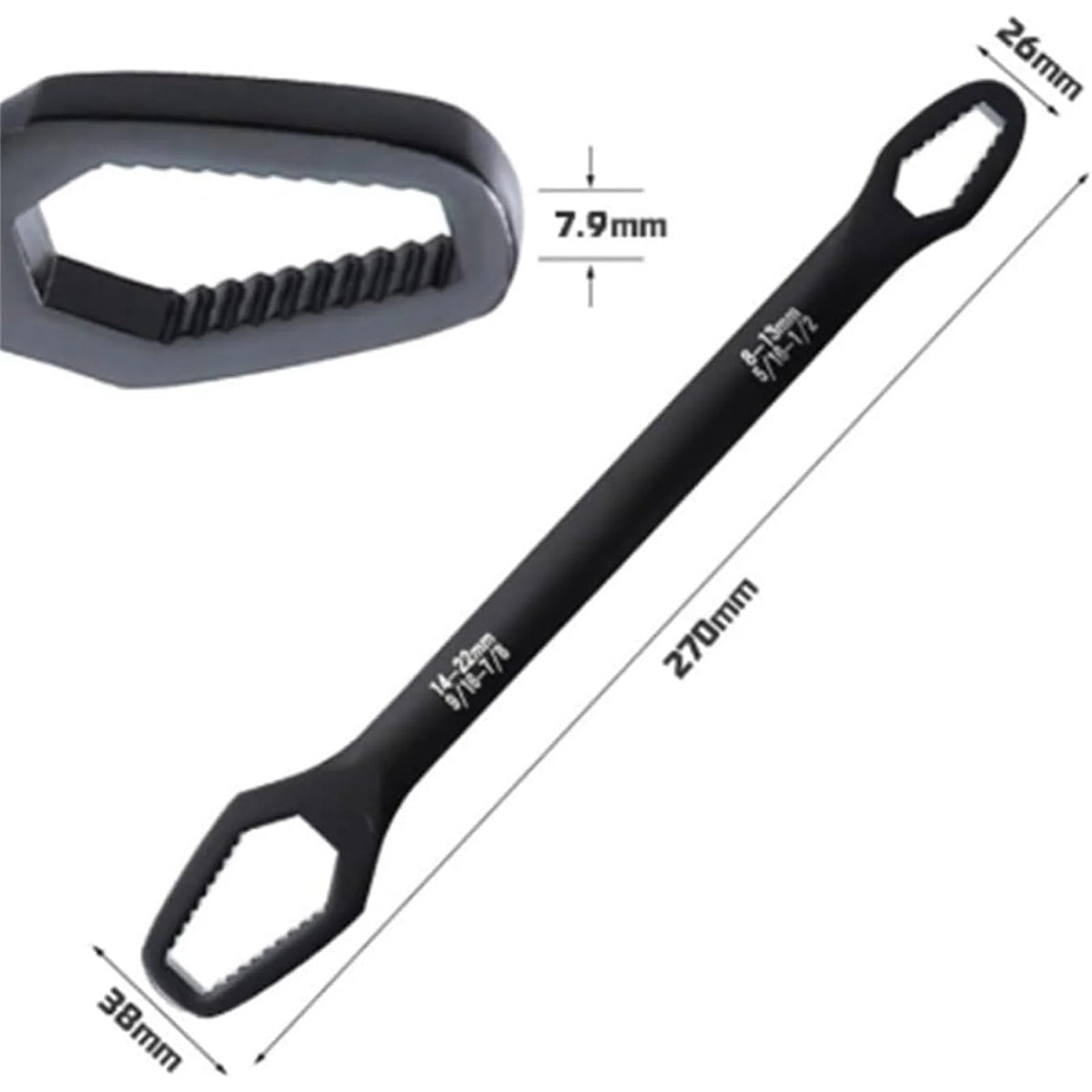 Self-Adjusting Wrench – Universal Double-Ended – image 2