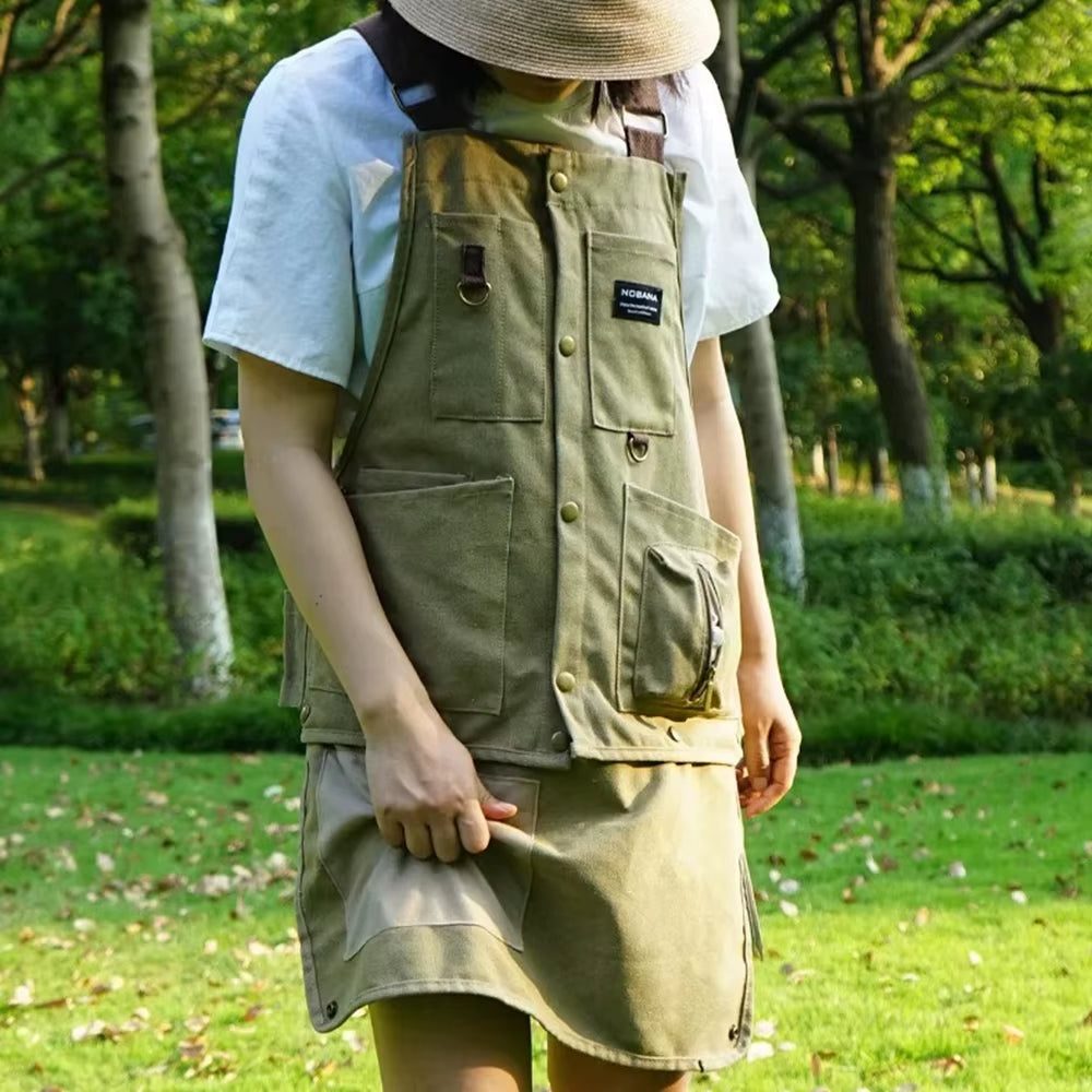 Workwear Apron Vest Unisex 2-in-1 Detachable Tool Apron – image 3