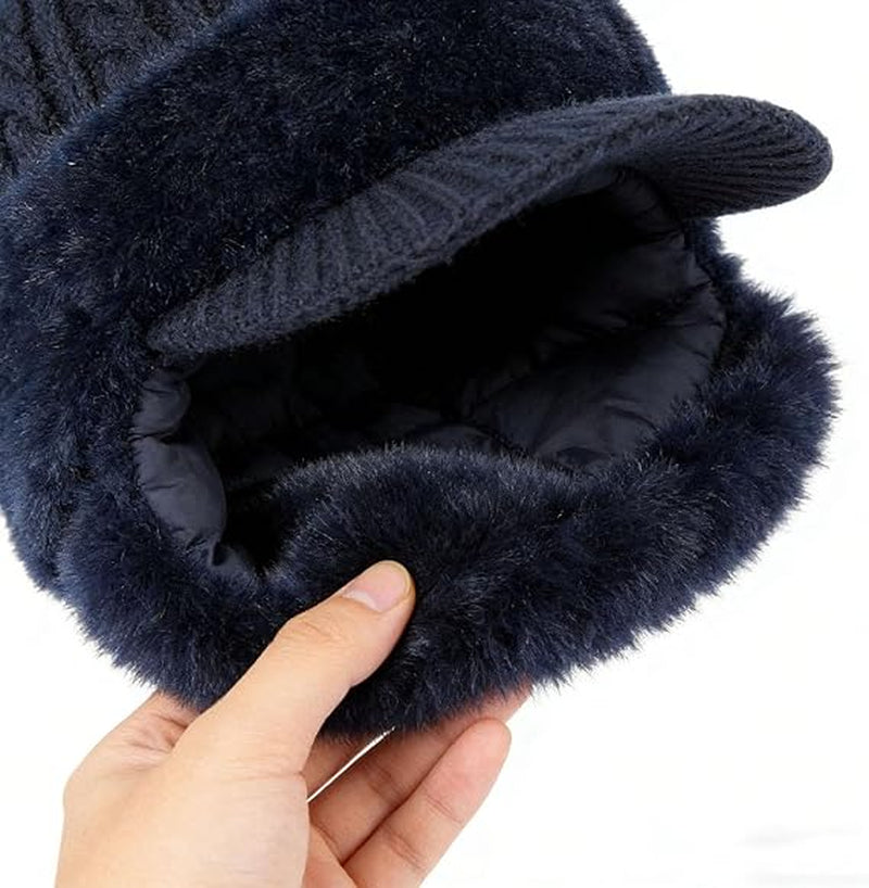 Trapper Hat, Warm Knitted Winter Hat with Ear Flaps, Unisex – image 4