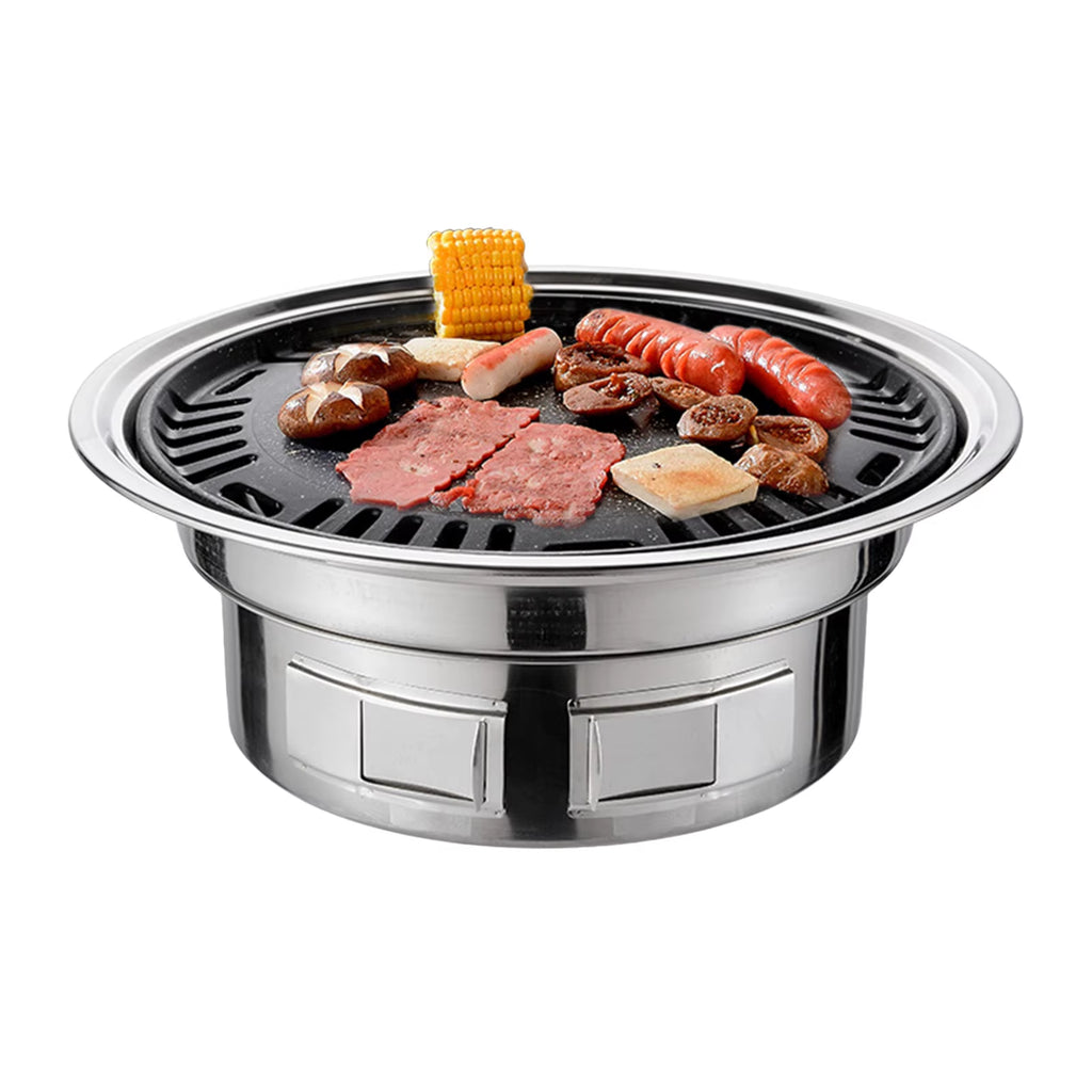 13 Inch Round Tabletop Charcoal Grill with Grill Net – image 1