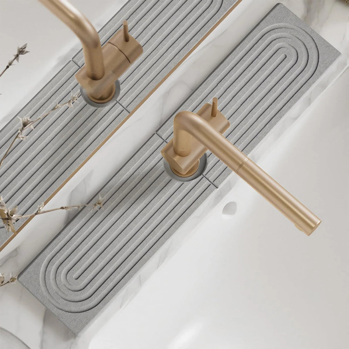 Diatomite Faucet Mat - Quick-Dry Stone Sink Splash Tray – image 8