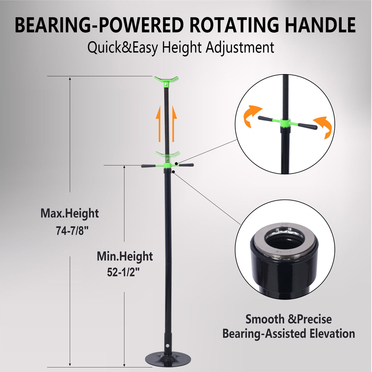 Underhoist Support Stand – 1650 lb, 52.5-74.9 in Lift Jack Stand
