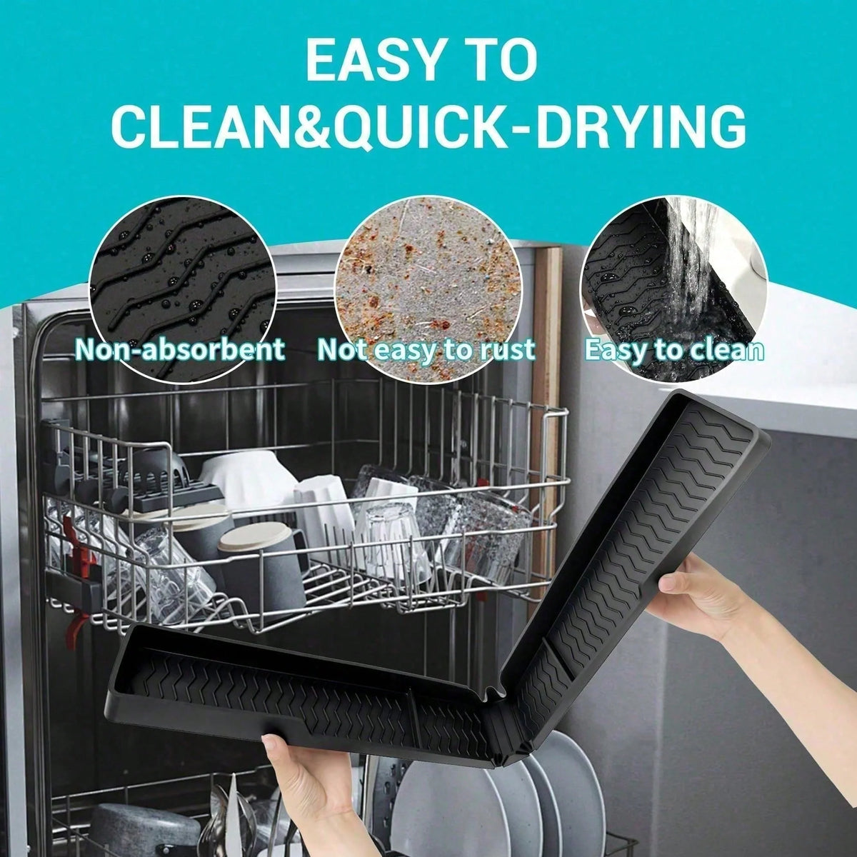 Stove Back Shelf, 30 in Heat-Resistant Silicone Spice Rack – image 6