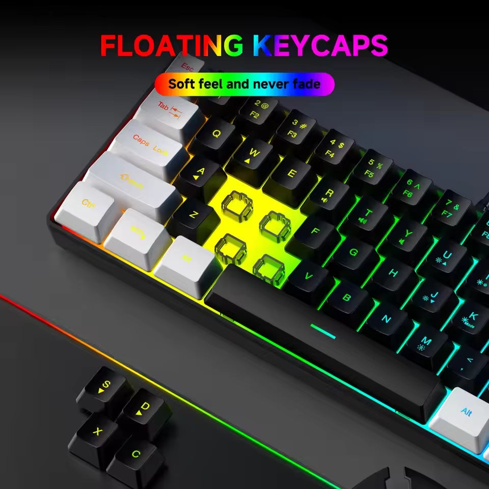 Mini Mechanical Keyboard – 61-Key Wired RGB Backlit Keyboard – image 4