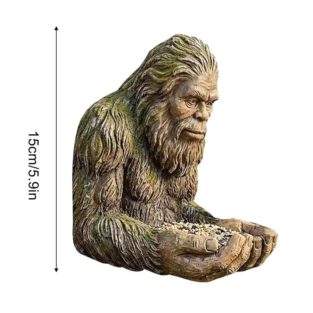 Bigfoot Bird Feeder, Resin Tree Sculpture for Outdoor Yard