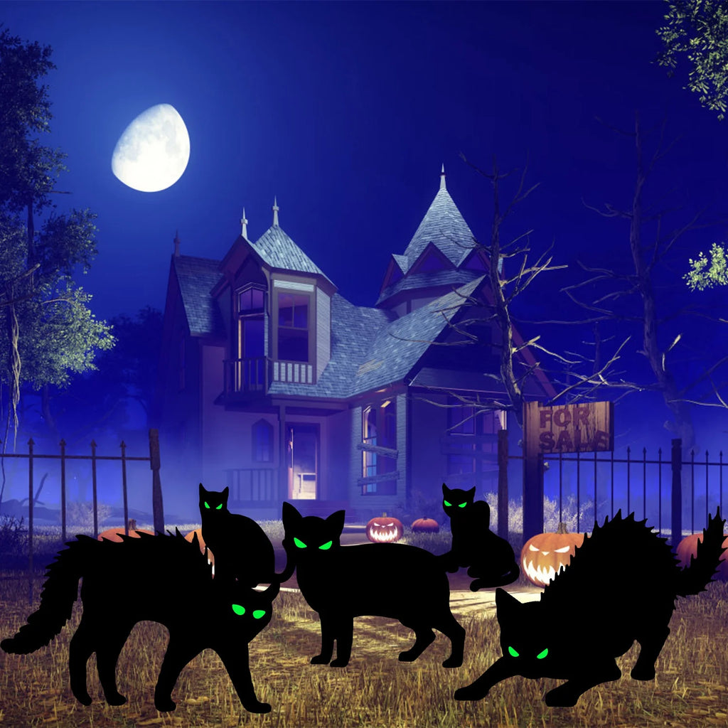Halloween Yard Signs Glow in the Dark, 6-Piece Skeleton Set – image 3
