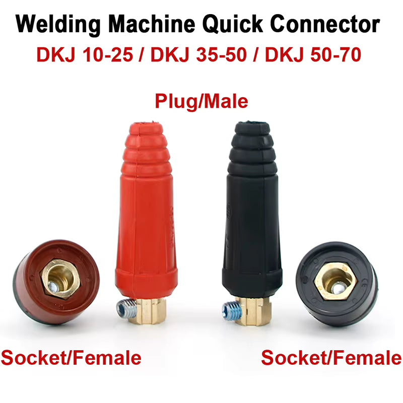 Welding Cable Quick Connector, Brass Panel Plug and Socket Set – image 2