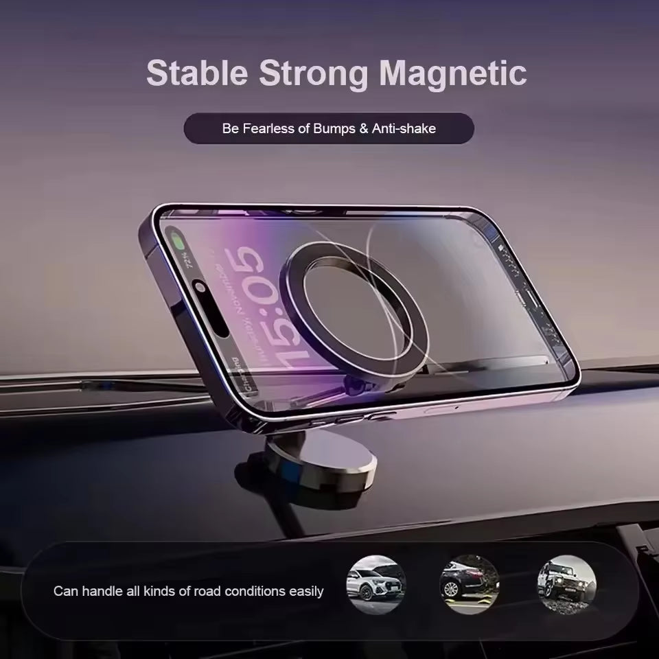 Magnetic Car Phone Holder - Foldable Dashboard & Desk Phone Mount Stand