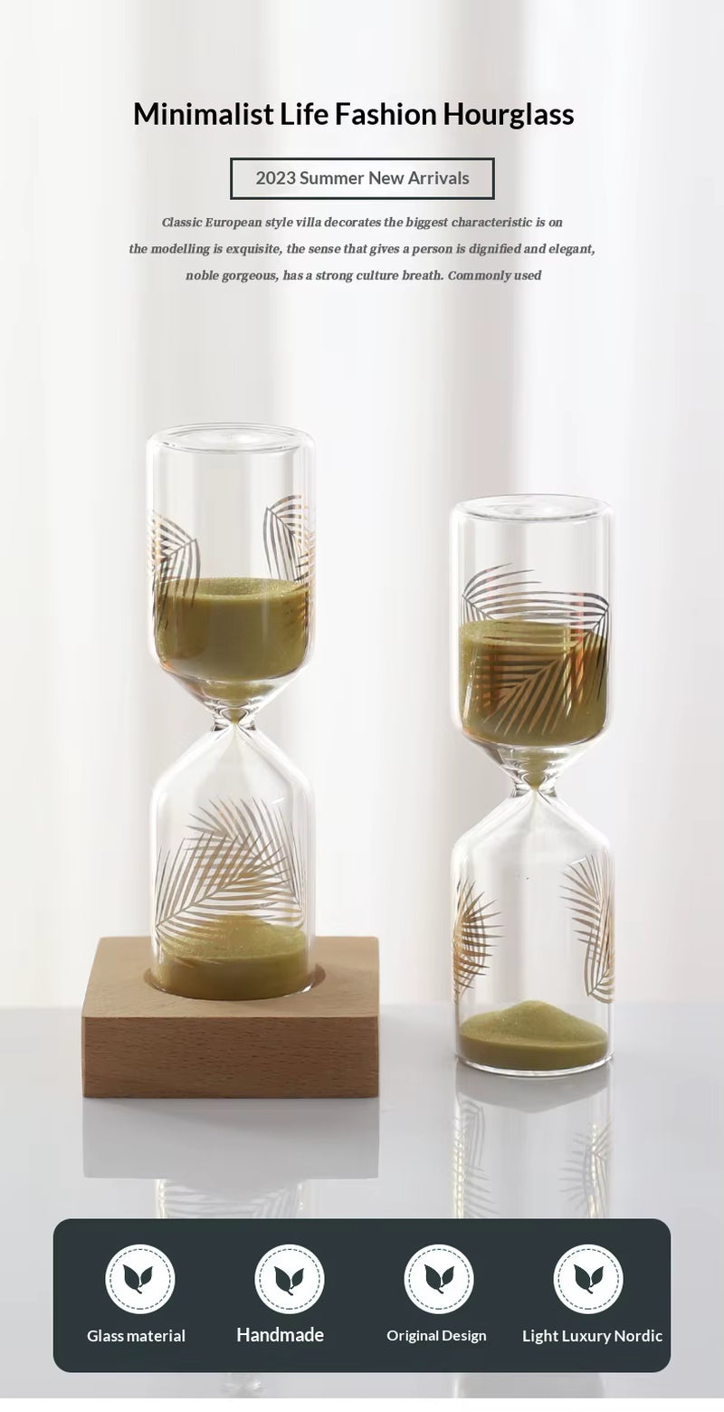 Hourglass Sand Timer, Minimalist Glass Desk Decor 15 or 30 Min – image 6