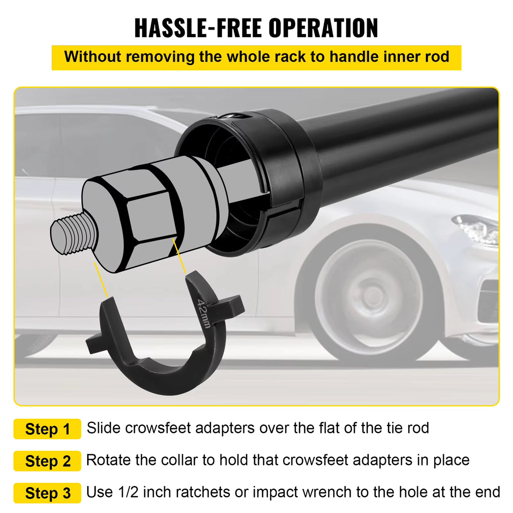 Inner Tie Rod Tool Kit with 12 Crowfoot Adapters, 1/2 in Drive – image 6