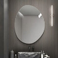 Asymmetrical Frameless Bathroom Wall Mirror, 40 x 32 Inch