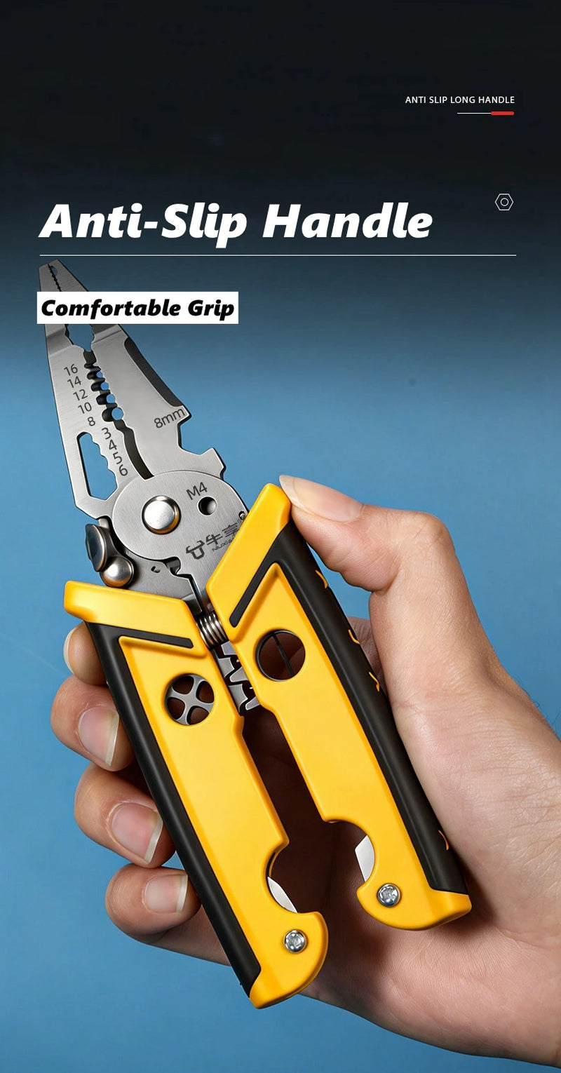 Wire Stripper Crimper Pliers 18-in-1 for Electrical Work