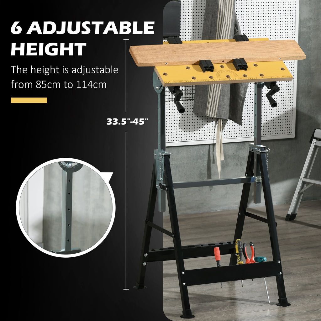 Work Bench Tool Stand Adjustable Height with 4 Clamps – image 4