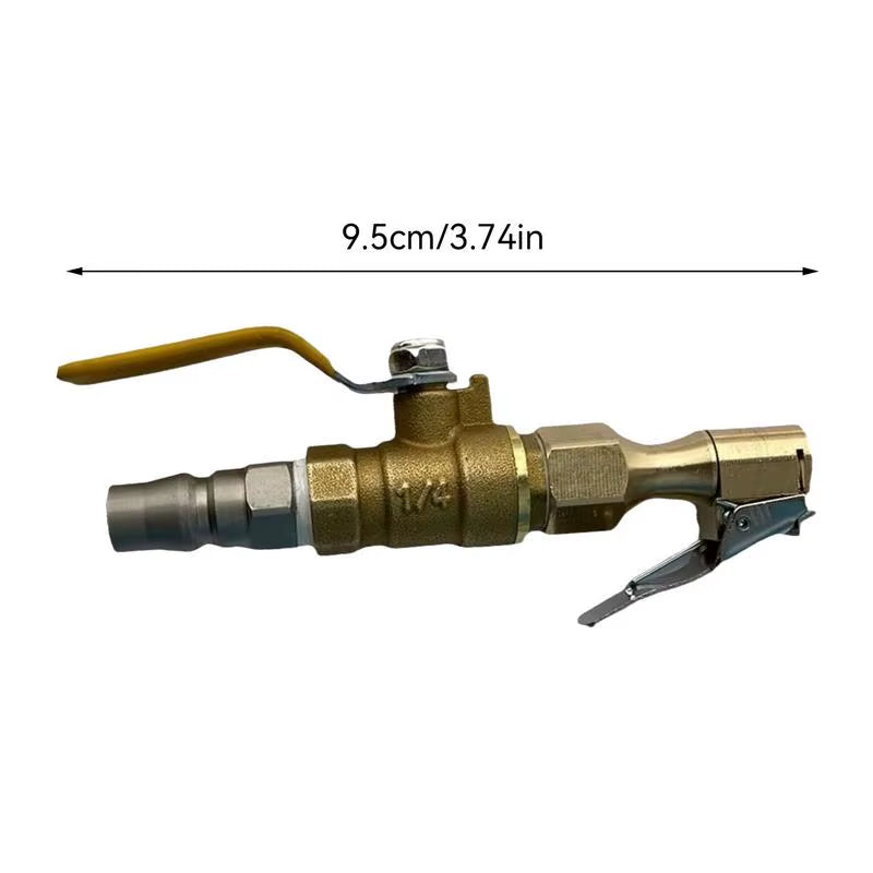 Lock-On Tire Inflator Chuck - Quick Connect Air Compressor Nozzle with Valve