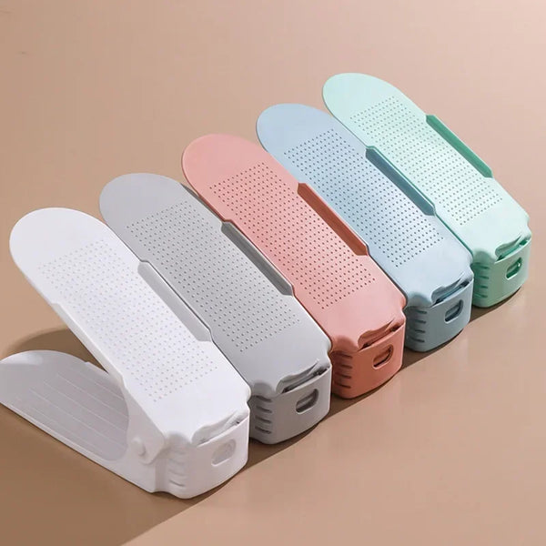 Shoe Slots Organizer - 10 Pack Adjustable Double-Deck Stackers