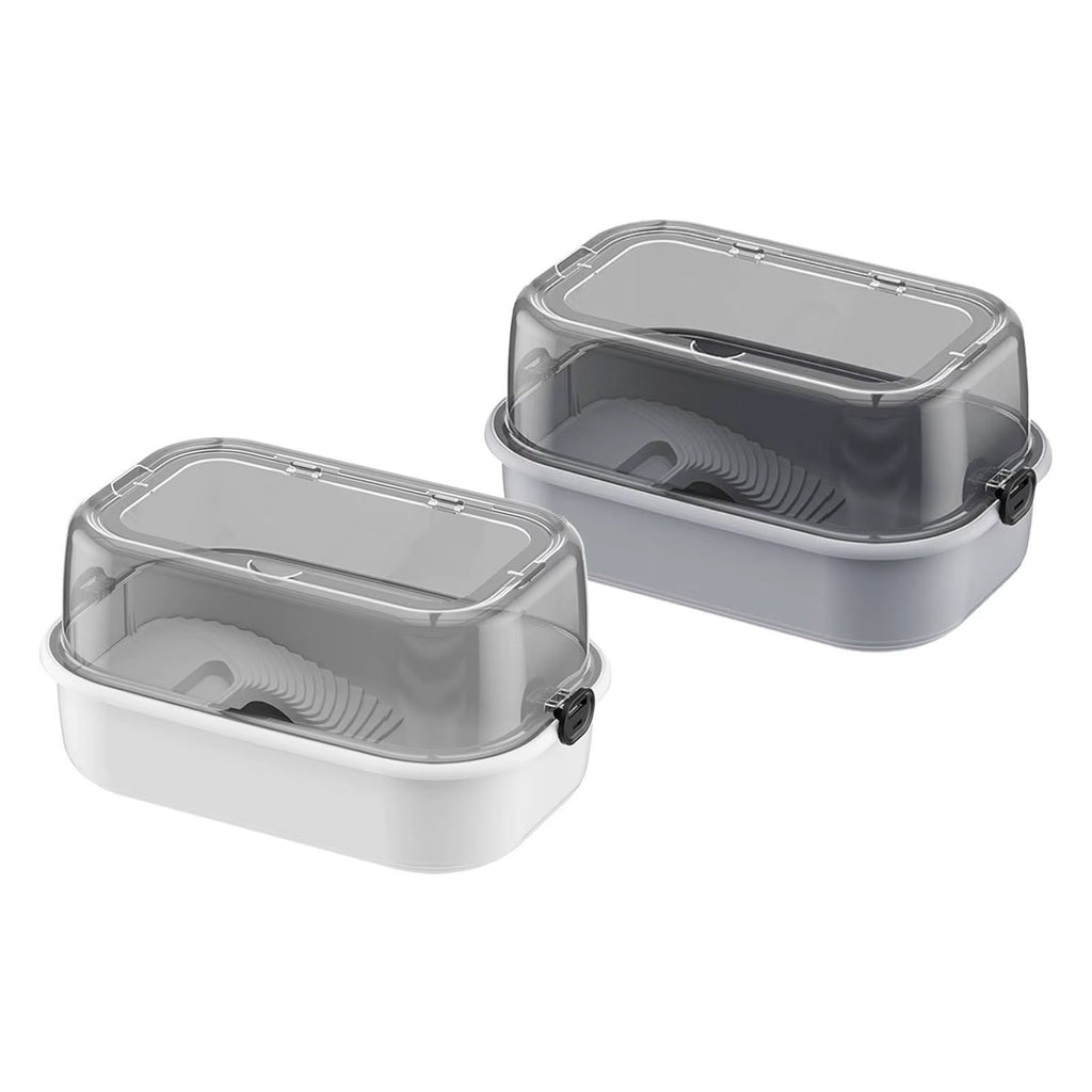 Turtle Tank with Basking Platform, 17.5 in Escape-Proof Habitat, Gray – image 3