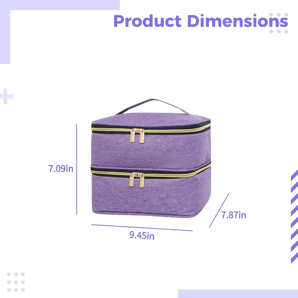 Nail Polish Organizer Bag, Double-Layer Portable Case – image 3