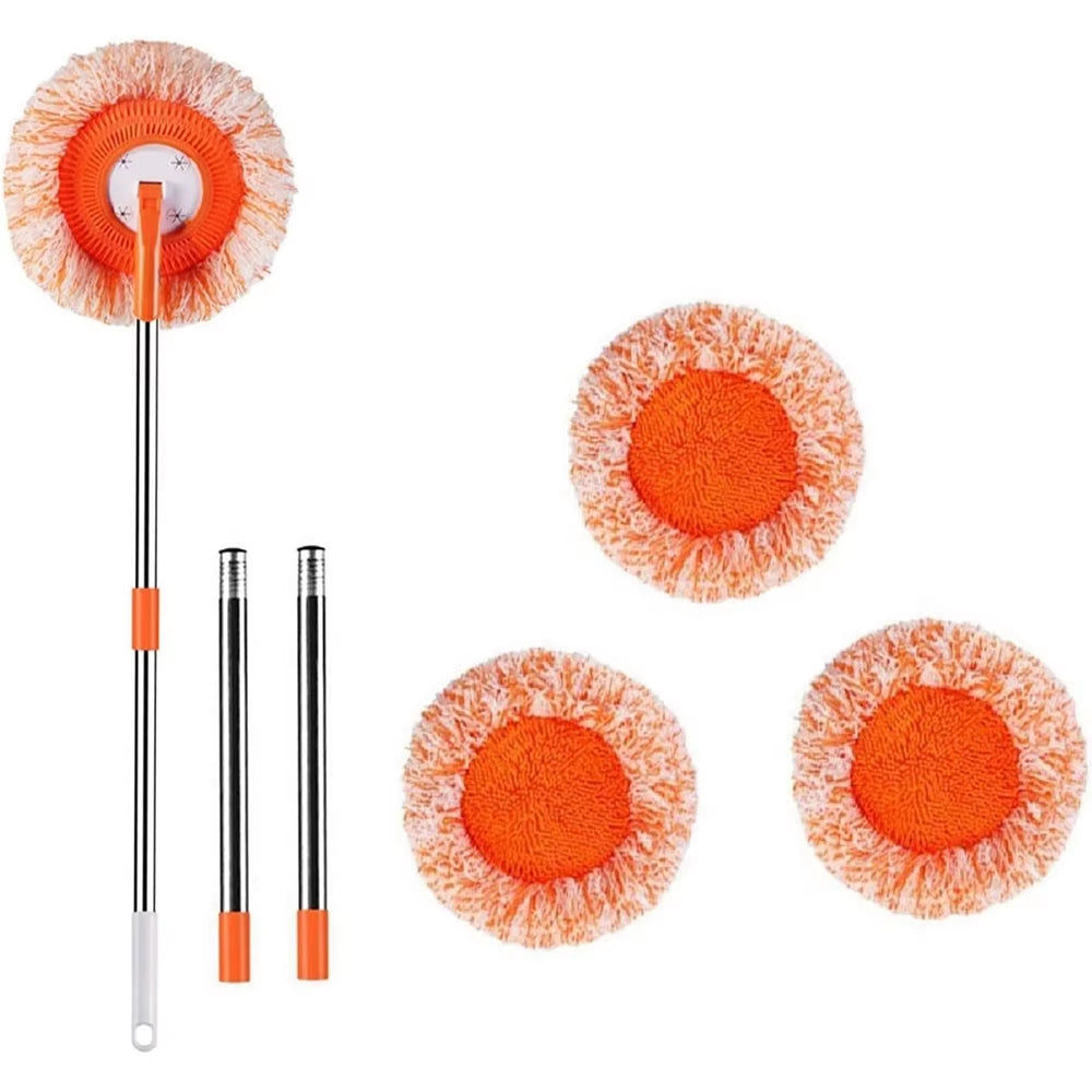 Microfiber Dust Mop Set – 360° Round Mop with 4 Pads – image 2