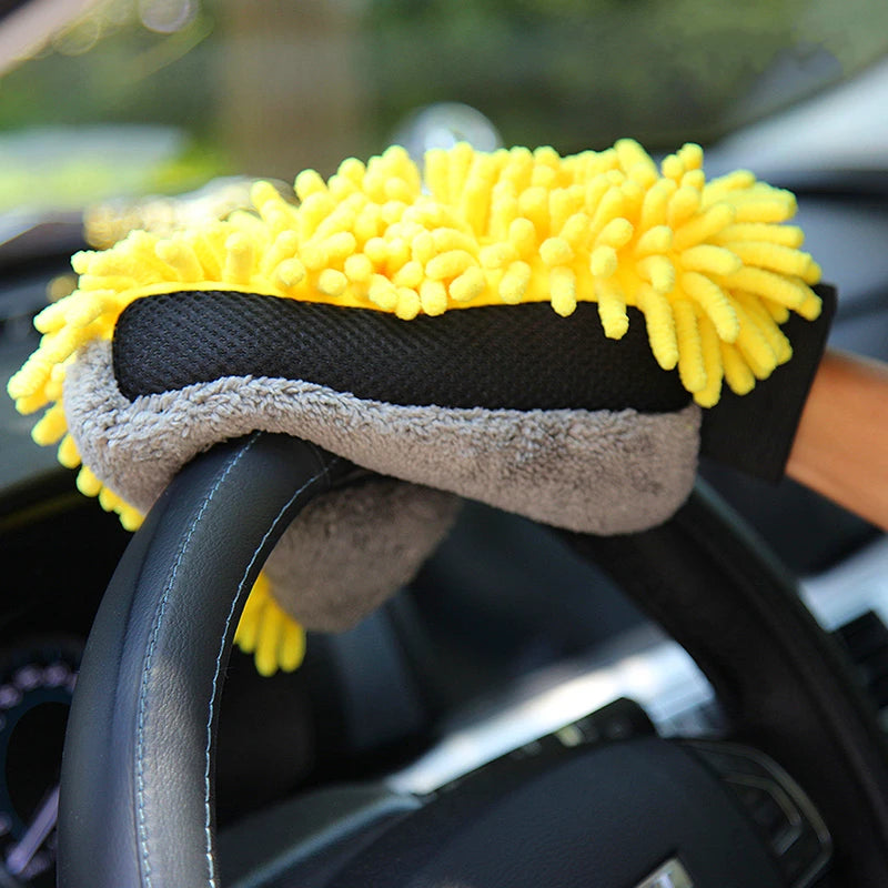 Car Wash Mitt - Microfiber Double-Sided Wash Glove, Scratch-Free – image 5