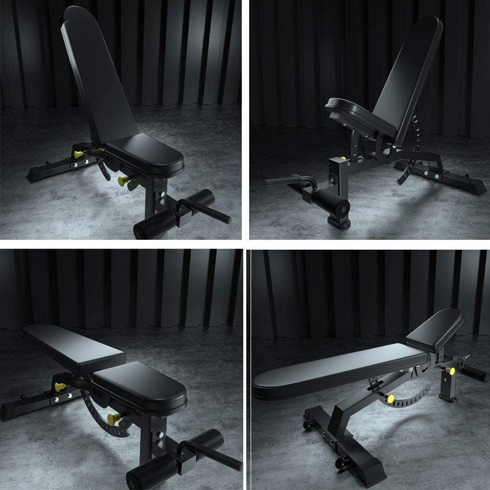 Adjustable Foldable Weight Bench with Caster Wheels – image 7