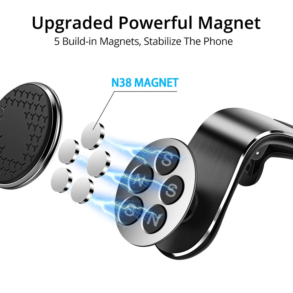 Magnetic Car Phone Holder, Air Vent Mount with 360° Rotation – image 7