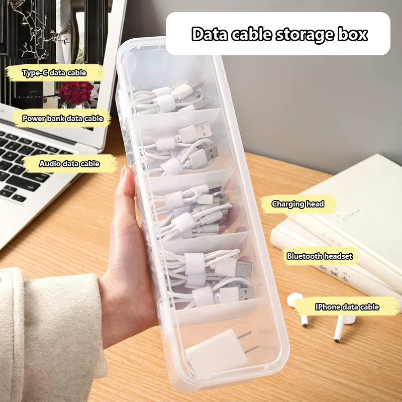 Cable Storage Box, Clear Charging Cable Organizer – image 3