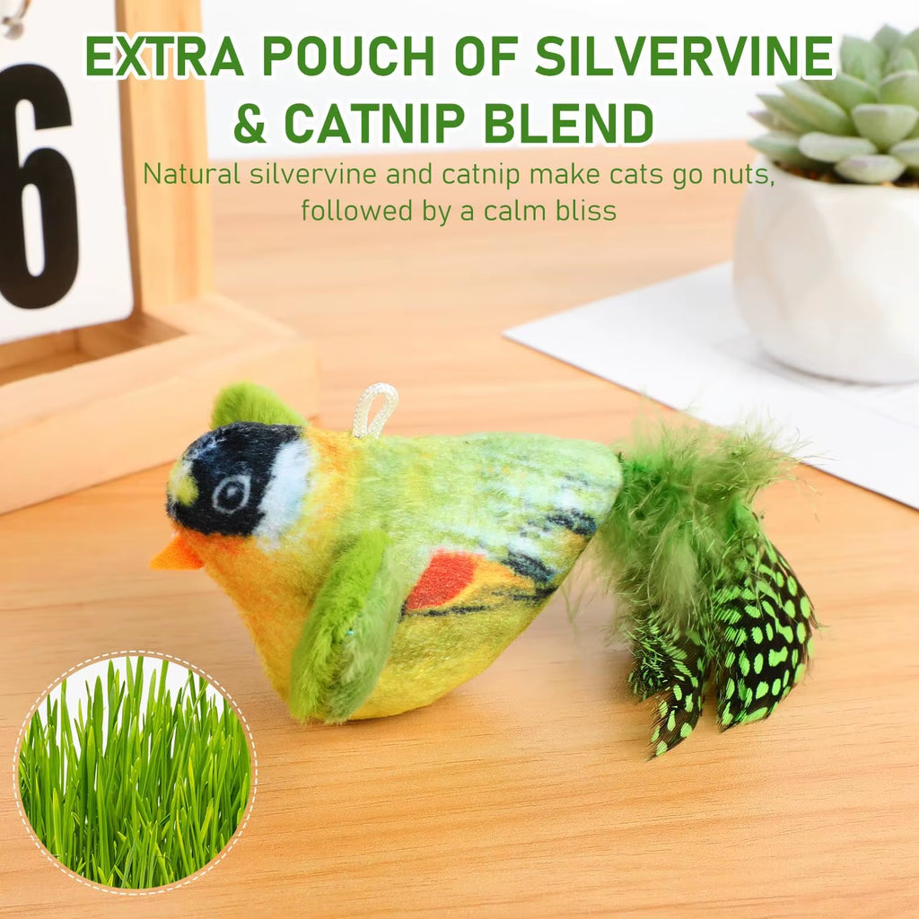Realistic Chirping Bird Plush Cat Toy – image 5