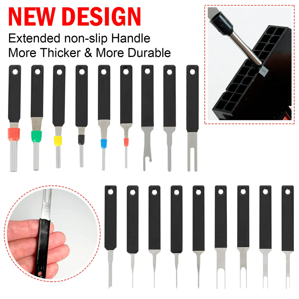 Terminal Removal Tool Kit, 18-Piece Wire Connector Pin Extractor – image 11