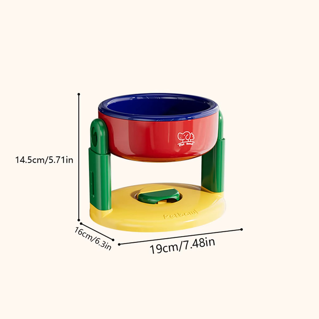 Suction Cup Pet Bowl - Adjustable Height Cat & Dog Dish