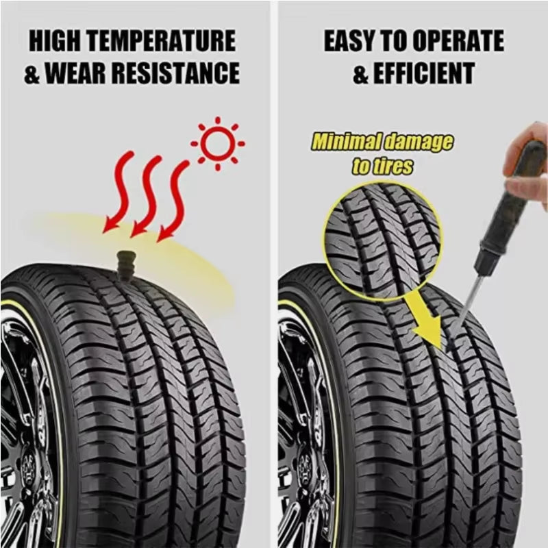 Tire Repair Plug Kit, 60 Screw-In Rubber Plugs with Driver – image 3