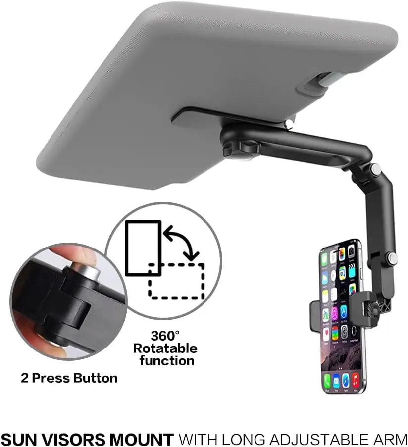 Sun Visor Phone Holder – 360° Rotating Clip Mount for Car – image 4